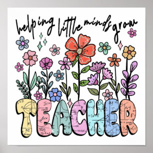 Colorful "Helping Little Minds Grow" Poster