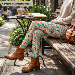 Colorful Hexagon Mosaic Leggings