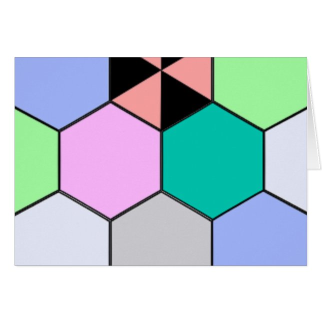 COLORFUL HEXAGON SHAPES (Front Horizontal)