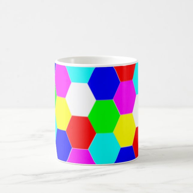 COLORFUL HEXAGONS COFFEE MUG (Center)