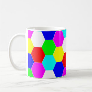 COLORFUL HEXAGONS COFFEE MUG
