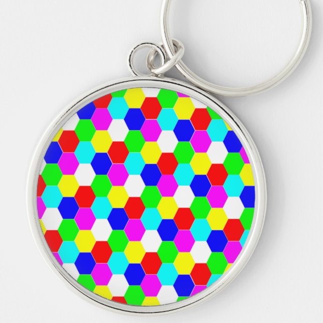 COLORFUL HEXAGONS KEY RING (Front)
