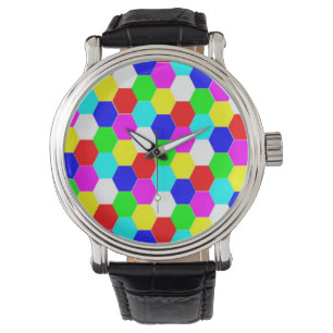 COLORFUL HEXAGONS WATCH