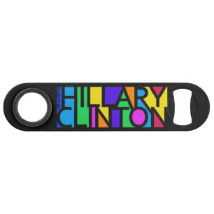 Colorful Hillary Clinton 2016 custom bottle opener