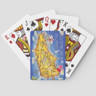 Colorful Hilton Head SC Map Playing Cards