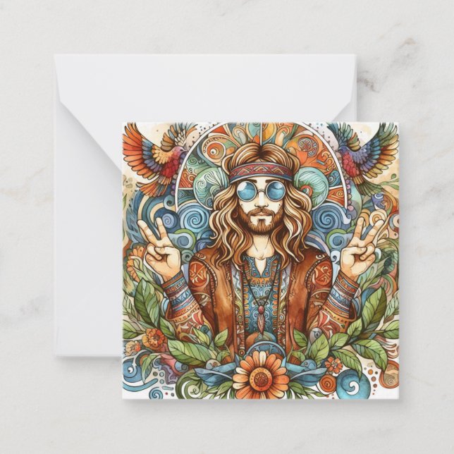 Colorful Hippy Card (Front)