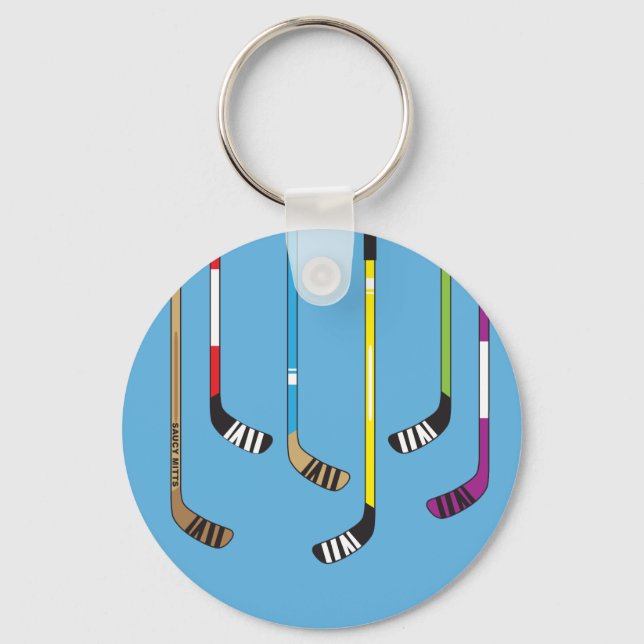 Colorful Hockey Sticks Key Ring (Front)