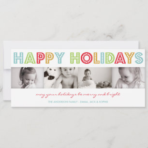 COLORFUL HOLIDAY HOLIDAY PHOTO CARD