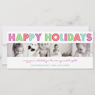 COLORFUL HOLIDAY HOLIDAY PHOTO CARD