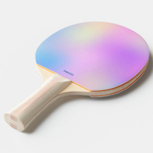 Colorful holographic background ping pong paddle