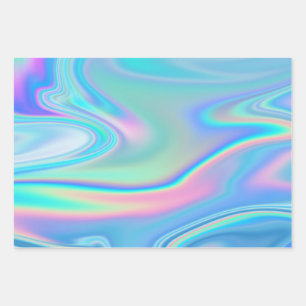Colorful Holographic Wrapping Paper