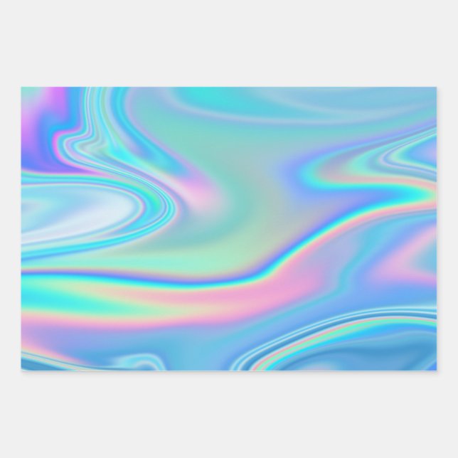 Colorful Holographic Wrapping Paper (Front)