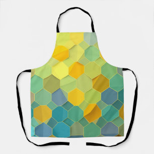 Colorful Honeycomb Geometric Pattern Apron