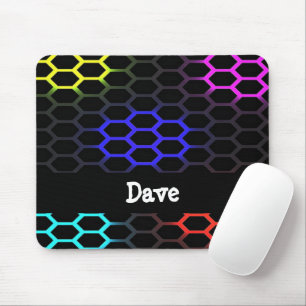 Colorful honeycomb patterned mouse pad