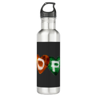 Colorful HOPE Hearts – Inspirational Love Typograp 710 Ml Water Bottle
