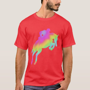 Colorful Horse Riding Equestrian Show Jumping gift T-Shirt