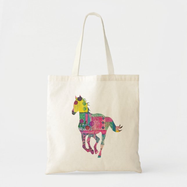 Colorful Horse Tote Bag (Front)