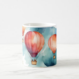 Colorful Hot Air Balloon Pattern  Coffee Mug