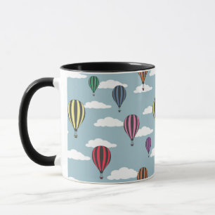Colorful hot air balloons mug
