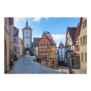 Colorful houses in Rothenburg, Germany Photo Print