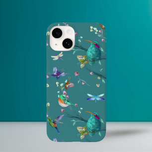 Colorful Hummingbird and Floral Watercolor  Case-Mate iPhone 14 Case