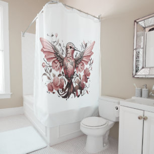 Colorful Hummingbirds Shower Curtain Sets
