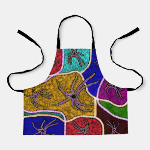 Colorful Huntsman Spider Dot Art, Kids Apron