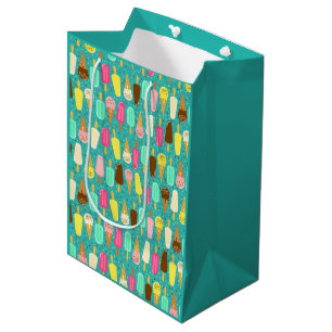 Colorful Ice Cream Pattern Dopamine Design  Medium Gift Bag
