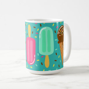 Colorful Ice Cream Pattern Summer  Coffee Mug