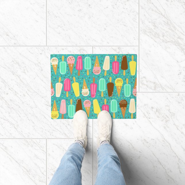 Colorful Ice Cream Pattern Summer  Doormat (Indoor)