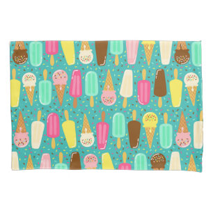 Colorful Ice Cream Pattern Summer  Pillowcase