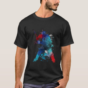 Colorful ice hockey player ice hockey stick ice ho T-Shirt