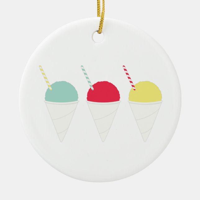 Colorful Ices Ceramic Ornament (Front)