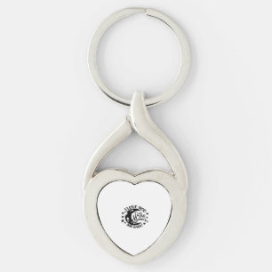 Colorful Illustration I Love You To The Moon And B Key Ring