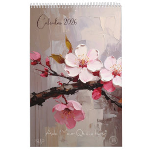 Colorful Impasto Art Calendar