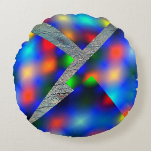 Colorful in a blurry lights style and more round cushion