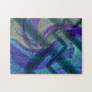 Colorful Industrial Landscape Abstract Jigsaw Puzzle