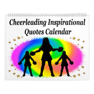 COLORFUL INSPIRATIONAL QUOTE CHEERLEADING CALENDAR