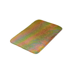 Colorful Iridescent Rainbow Oil Slick Bath Mat