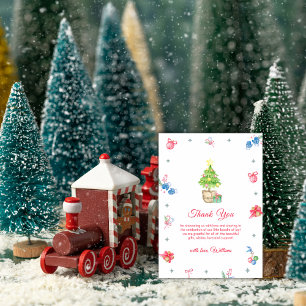 Colorful It's Cold Outside Winter Baby Shower  Thank You Card