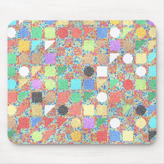 Colorful Jackuard Knitting Pattern  Mouse Pad (Front)