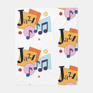 Colorful Jazz Modern Art Design Fleece Blanket