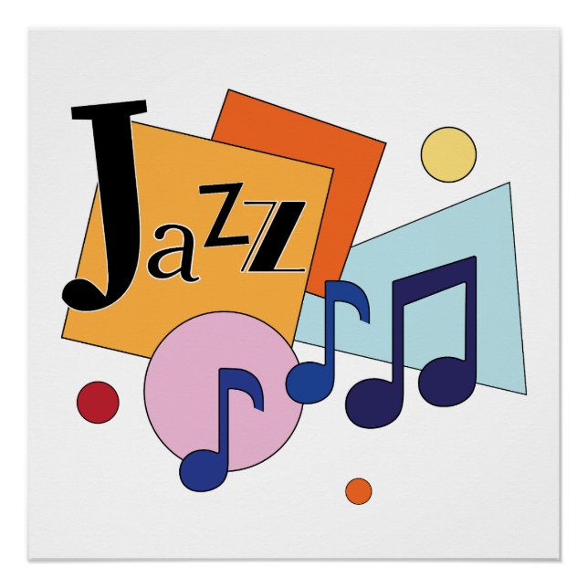 Colorful Jazz Modern Art Design Poster (Front)