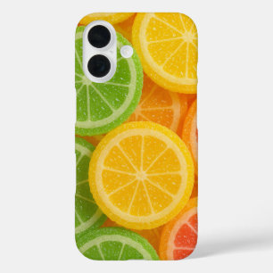 Colorful Jelly Citrus Candy Slice iPhone 16 Case
