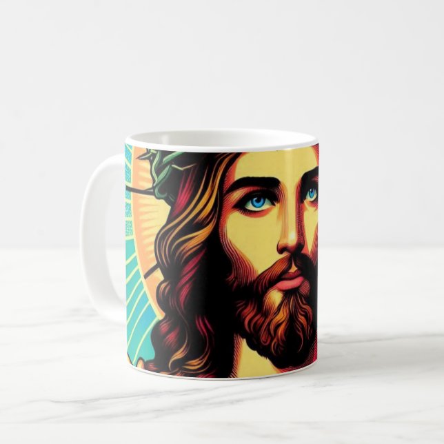 Colorful Jesus cup! Coffee Mug (Front Left)
