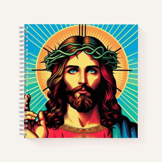 Colorful Jesus notebook! Notebook (Front)