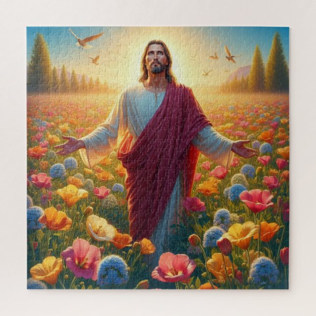 Colorful Jesus puzzle! Jigsaw Puzzle (Vertical)