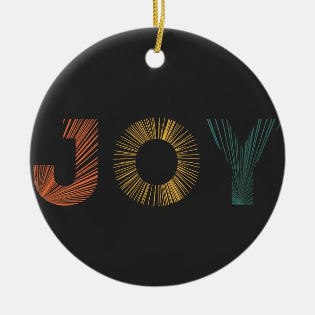Colorful Joy Ceramic Ornament (Front)
