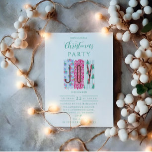 Colorful Joy Christmas Invitation