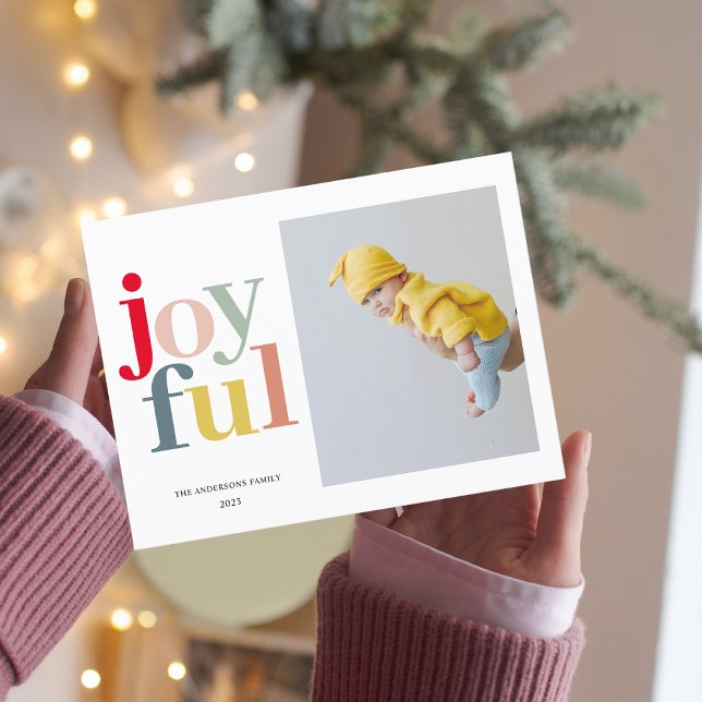 Colorful Joyful And Photo | Happy Holidays Postcar Postcard (Creator Uploaded)